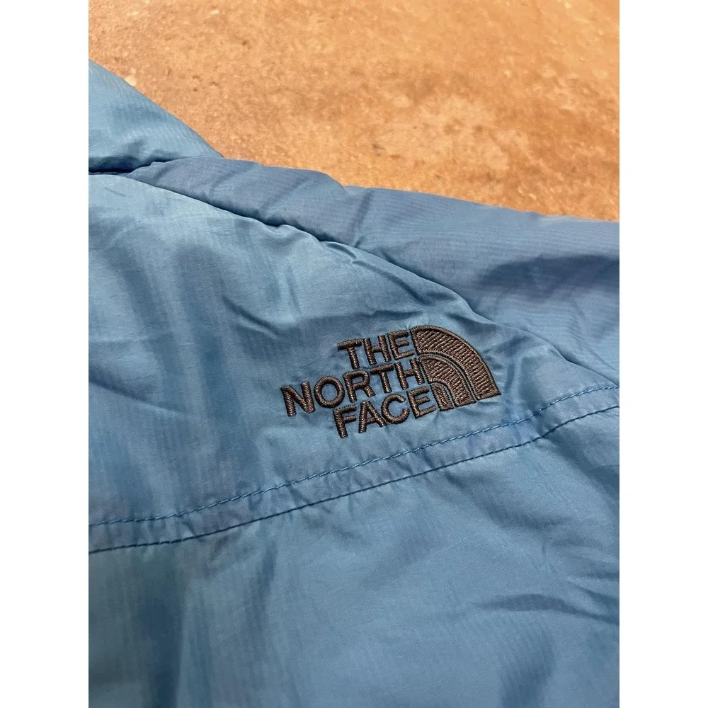 The North Face Jacket Mens Medium Blue Black‎ Quilted Insulated Full Zip Hiking